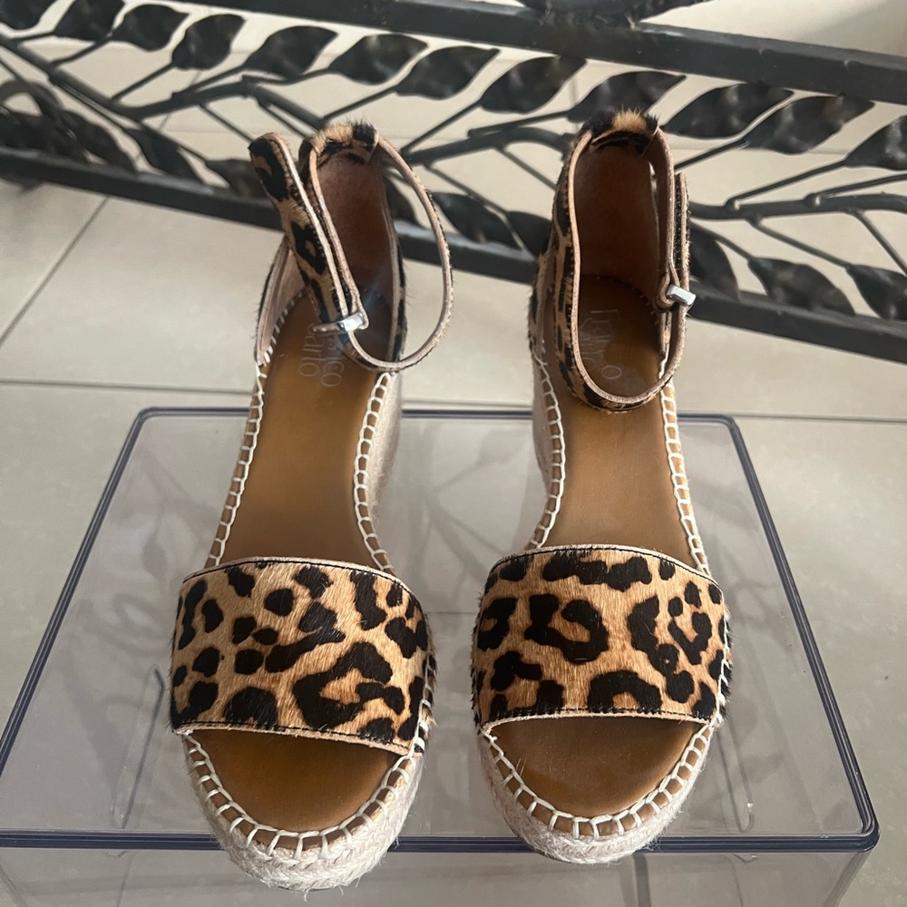 Franco Sarto New Leopard Print Espadrille Sandals